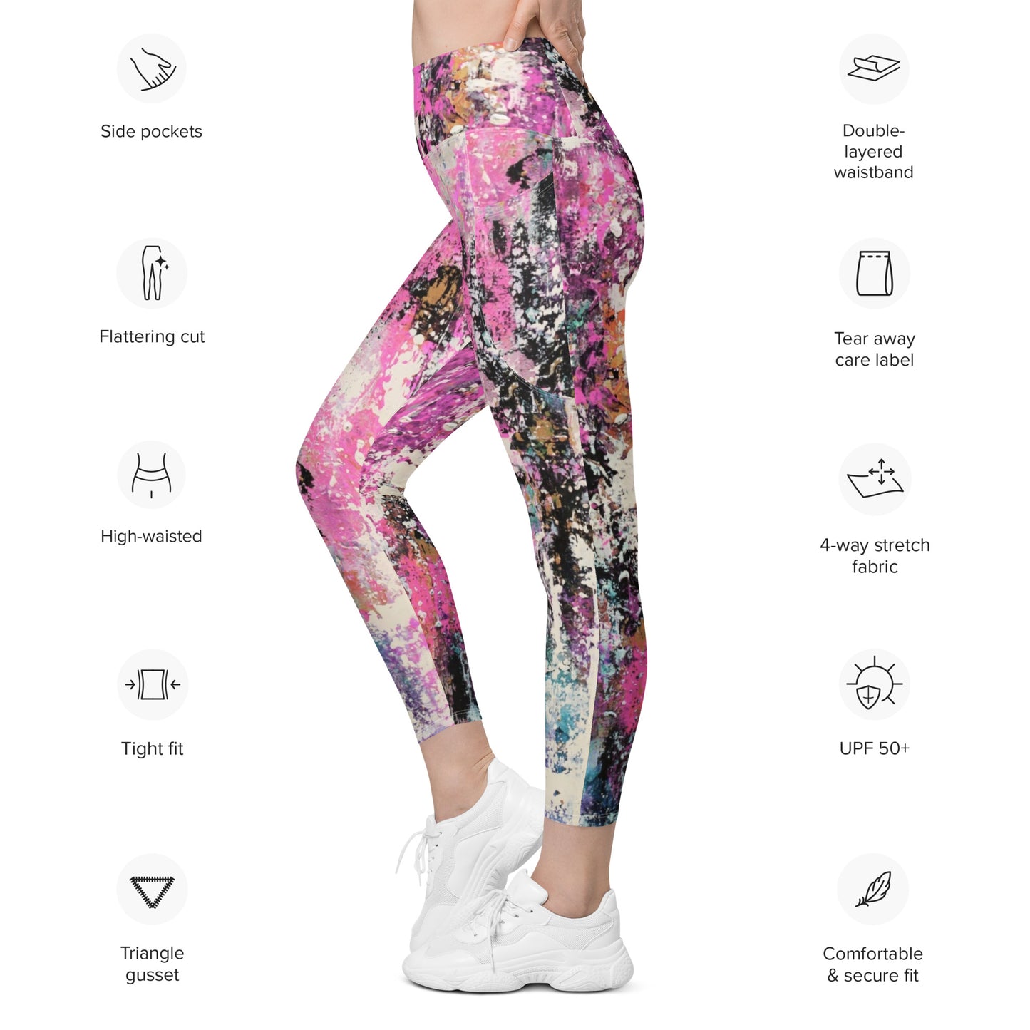 Leggings with pockets - "Sweet Dreams 3"